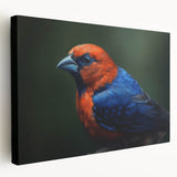 Tropical bird-themed stretched canvas wall art showcasing vibrant colors and intricate details, perfect for adding a lively touch to home decor.