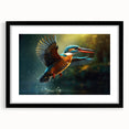 Tropical birds wall art collection framed in black with matting, showcasing vibrant colors and intricate designs, perfect for adding a lively touch to home decor.