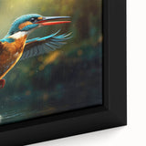 Close-up of a vibrant tropical birds wall art collection, featuring colorful parakeets and exotic foliage, beautifully framed to enhance any decor.