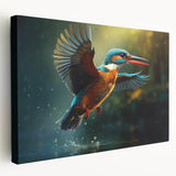 Tropical birds wall art collection displayed on stretched canvas, showcasing vibrant colors and detailed designs, ideal for enhancing home decor and nature-themed interiors.