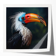 Tropical bird wall art collection showcasing vibrant, colorful bird illustrations on a glossy surface, perfect for enhancing home decor with a nature-inspired theme.