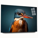 Tropical birds wall art collection displayed in a side view, featuring vibrant colors and intricate designs on acrylic glass, perfect for enhancing home decor.