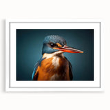 Tropical birds wall art collection framed with a white mat, showcasing vibrant colors and intricate designs, perfect for adding a lively touch to any room decor.