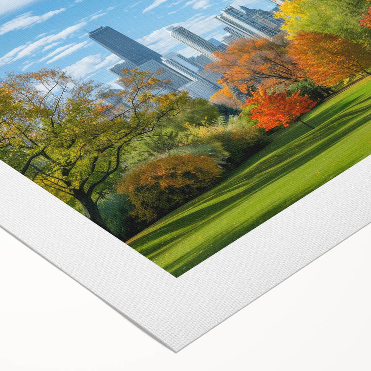 Art deco poster of Atlanta skyline in monochrome shades on rolled canvas, suitable for dining room wall art.