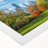 Art deco poster of Atlanta skyline in monochrome shades on rolled canvas, suitable for dining room wall art.