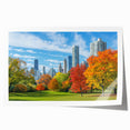 Atlanta skyline in muted gray tones on a rolled canvas, suitable for dining room decor.
