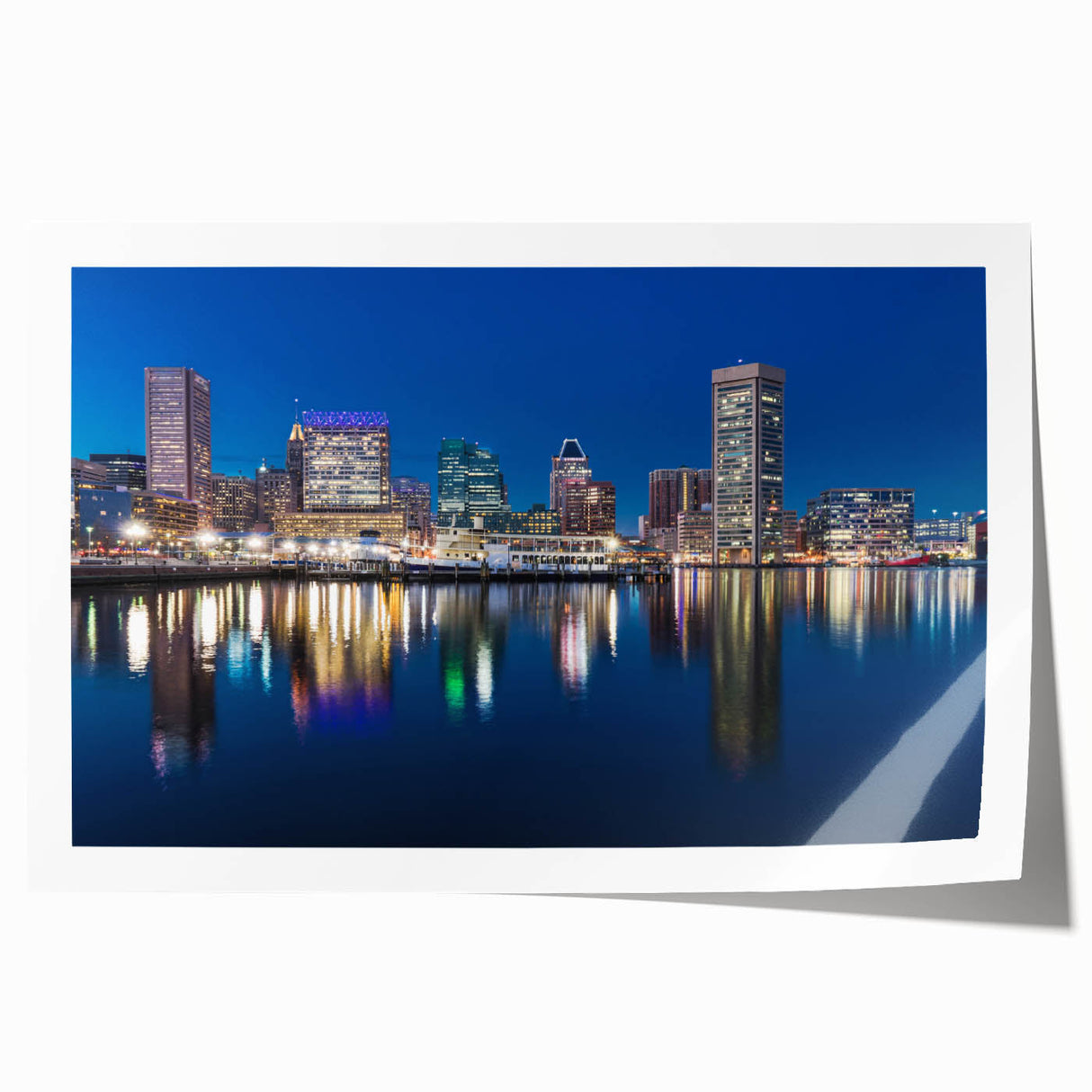 Vibrant Baltimore Skyline Art - Colorful Cityscape Wall Decor