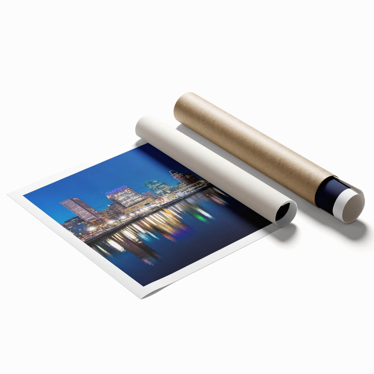 Vibrant Baltimore Skyline Art - Colorful Cityscape Wall Decor