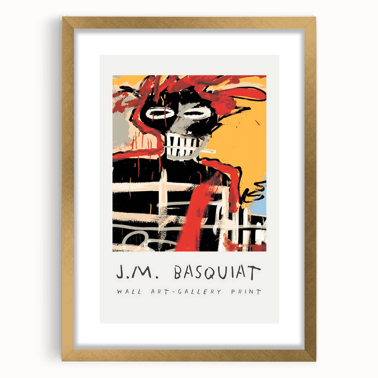 Extra large abstract art print featuring textured designs in vibrant colors on a gold-framed canvas.