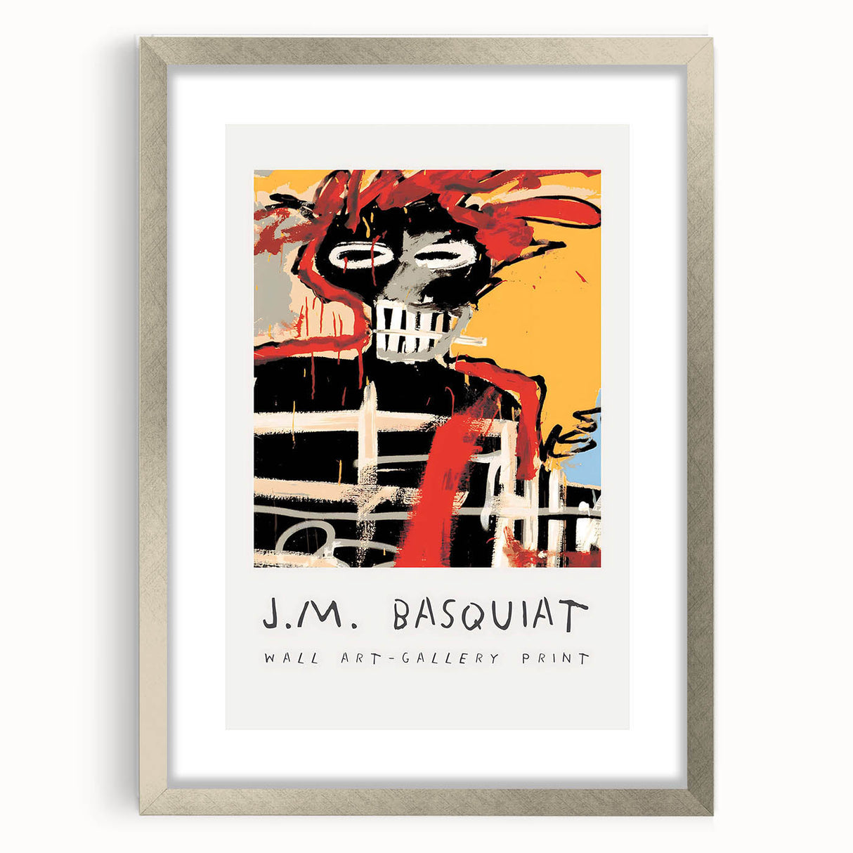 Textured abstract art print in silver frame, featuring avant-garde design in vibrant colors, suitable for bedroom decor.