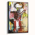 Black and white landscape painting on framed canvas, featuring a vintage poster style, ideal for bedroom decor.