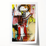 Extra large rolled print featuring a contemporary floral design in vibrant colors, ideal for dining room wall art.