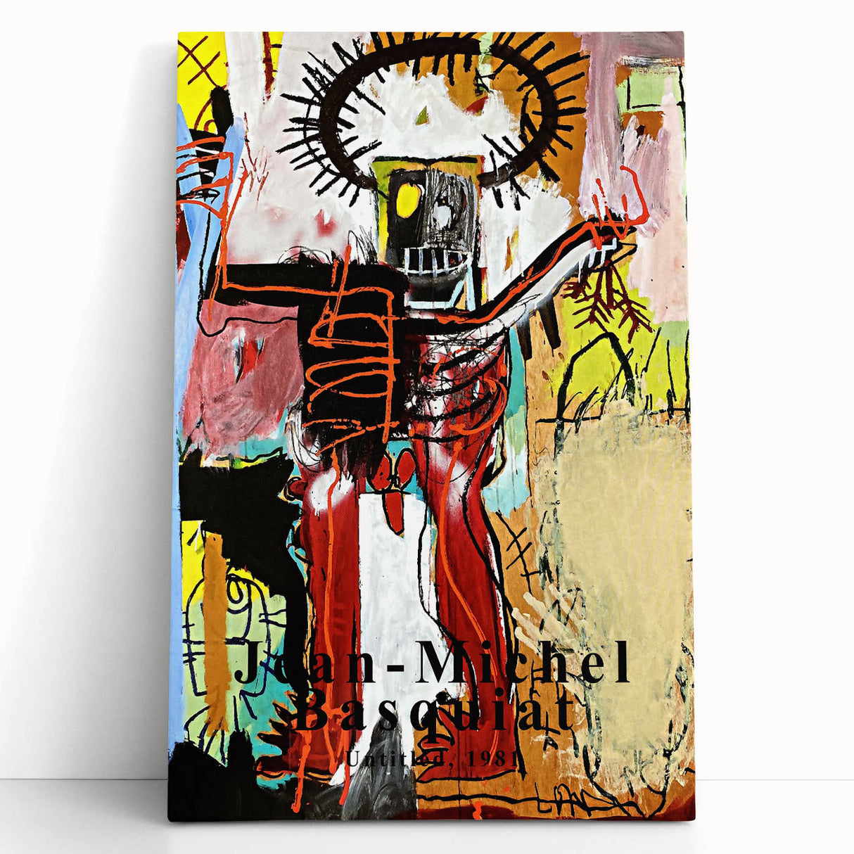 Large black and white abstract design on stretched canvas, ideal for kitchen wall art or bedroom ambiance.