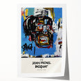 Contemporary Basquiat-inspired rolled print featuring abstract figures in vibrant colors.