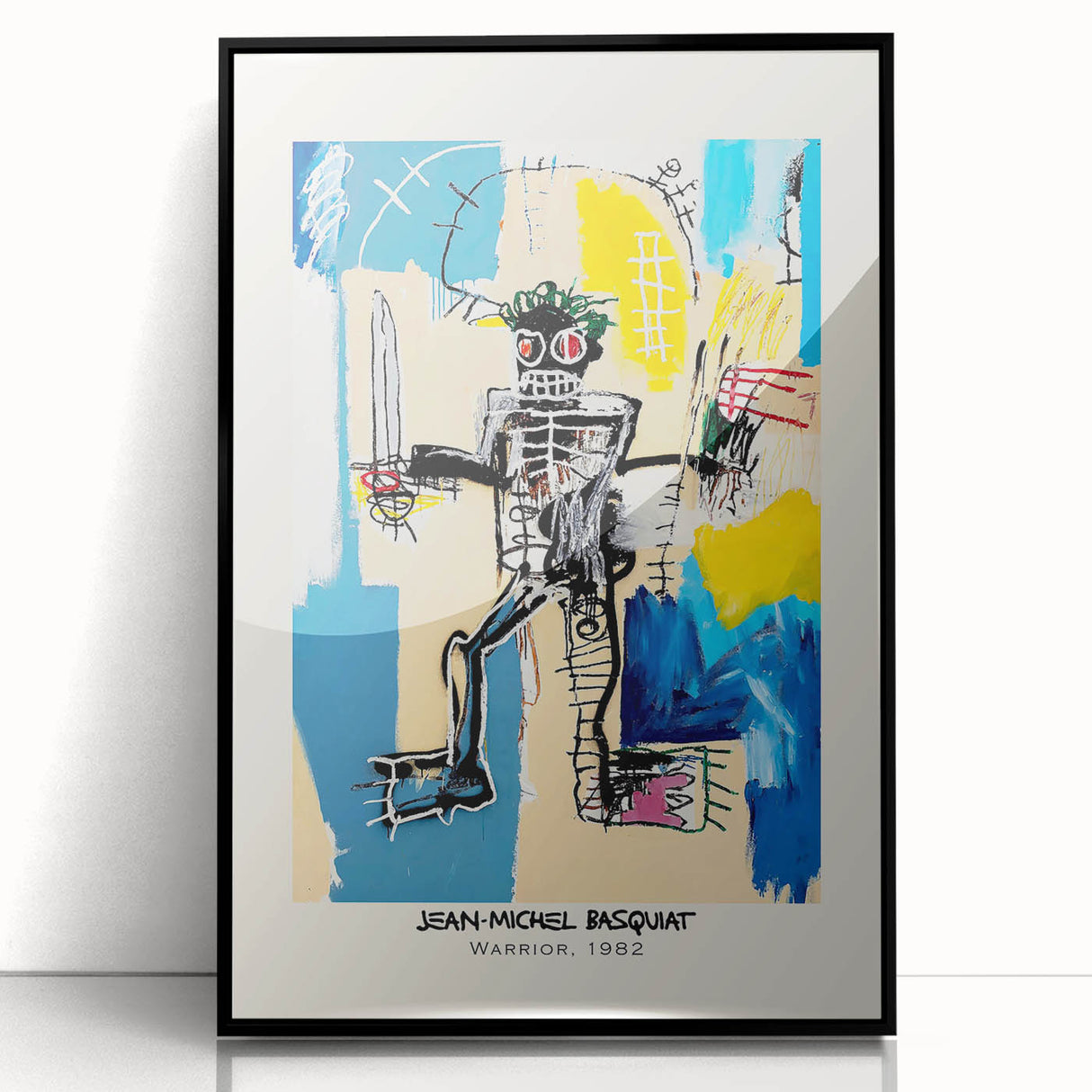 Large abstract wall art featuring vibrant, chaotic colors on a black acrylic frame, ideal for modern art wall decor.