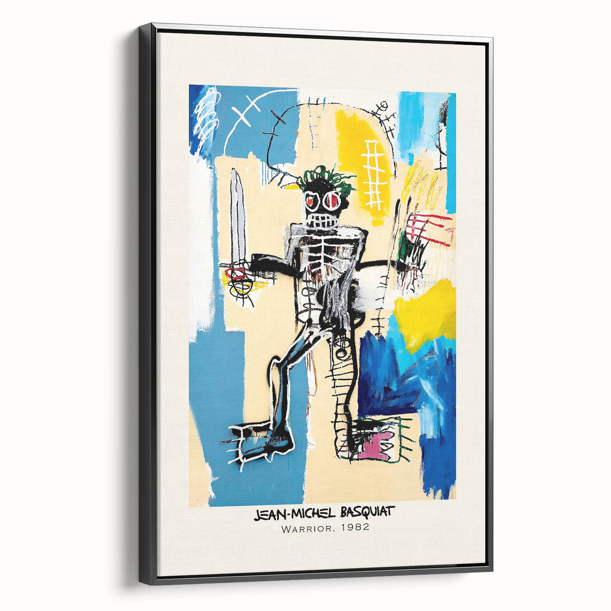 Black and white landscape painting on framed canvas, featuring an avant-garde style, ideal for bedroom wall art.