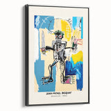 Black and white landscape painting on framed canvas, featuring an avant-garde style, ideal for bedroom wall art.