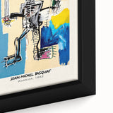 Extra large framed canvas featuring a textured, colorful abstract design on a black background, ideal for living room decor.