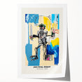 Extra large rolled print featuring a contemporary floral design in vibrant colors, ideal for art wall dining room.