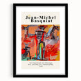 Extra large abstract art print featuring textured, colorful patterns on a black framed canvas, ideal for living room decor.