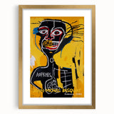 Extra large abstract art print featuring textured, vibrant colors on a gold-framed canvas, ideal for living room decor.