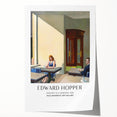 Edward Hopper-inspired floral art on a rolled print, featuring muted earth tones.