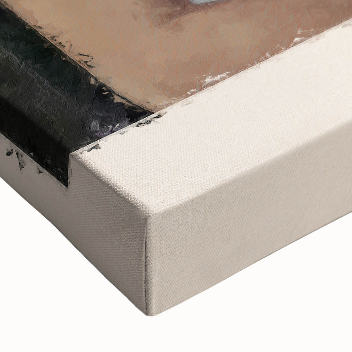 Large art of a black and white portrait of Frida Kahlo on stretched canvas, suitable for bedroom wall decor.