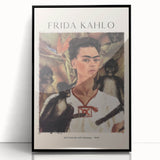 Frida Kahlo-inspired large abstract wall art in black and white tones on framed acrylic, suitable for modern art wall decor.