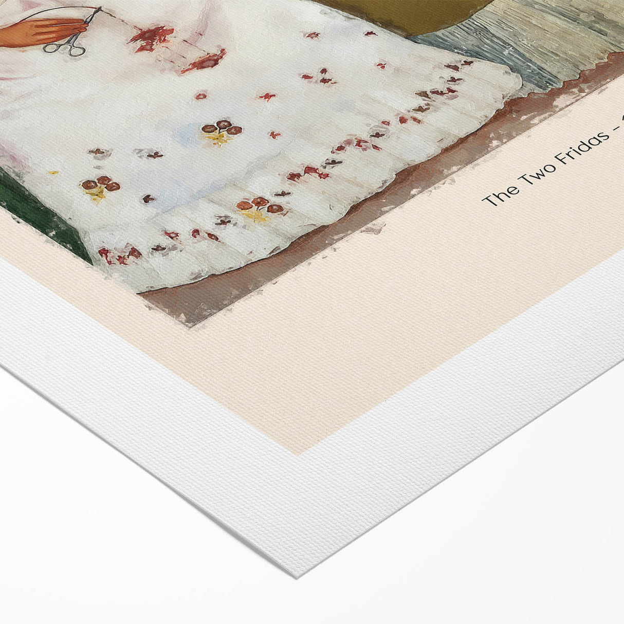 Art deco poster of Frida Kahlo in monochrome tones on rolled canvas, suitable for dining room wall art.