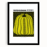 Extra large abstract art print featuring textured, colorful circular patterns on a black framed canvas.