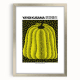 Textured abstract art print in vibrant red and yellow on a silver-framed canvas, suitable for bedroom decor.
