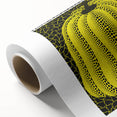 Art deco poster featuring geometric patterns in bold black and gold on rolled canvas, ideal for nursery wall art.