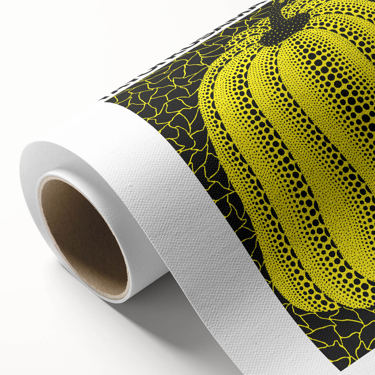 Art deco poster featuring geometric patterns in bold black and gold on rolled canvas, ideal for nursery wall art.