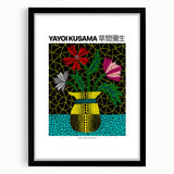 Extra large abstract art print featuring textured, colorful patterns on a black framed canvas, ideal for living room decor.