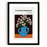 Extra large abstract art print with colorful, textured patterns on a black framed canvas, ideal for living room decor.