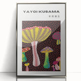 Mid-century modernist art featuring geometric shapes and a muted color palette on a framed acrylic.
