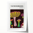 Extra large rolled print of Yayoi Kusama’s avant-garde floral design in vibrant colors.