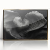 Framed abstract geometric artwork in gold tones, featuring intricate shapes and a modern design, ideal for contemporary home decor and art enthusiasts.