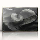 Framed abstract geometric acrylic artwork in silver, showcasing intricate shapes and lines, perfect for modern decor. Ideal for enhancing contemporary interiors.