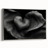 Abstract geometric framed canvas artwork in silver, showcasing intricate shapes and patterns, ideal for modern decor. Side view highlights its sleek design and elegant finish, perfect for enhancing living spaces.