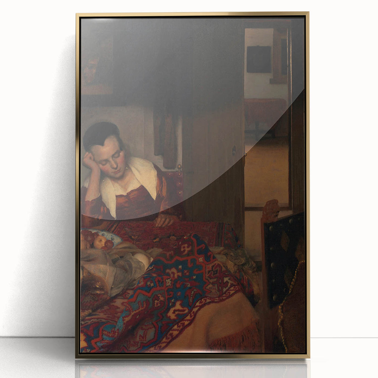 Classic Baroque Art - A Maid Asleep Wall Art Print