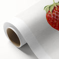 Art deco poster of assorted fruits in vibrant colors on rolled canvas, ideal for nursery wall art or dining room decor.
