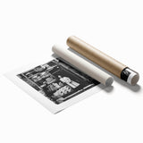 Extra large rolled print featuring a floral design in pastel shades, ideal for classy bathroom wall art.