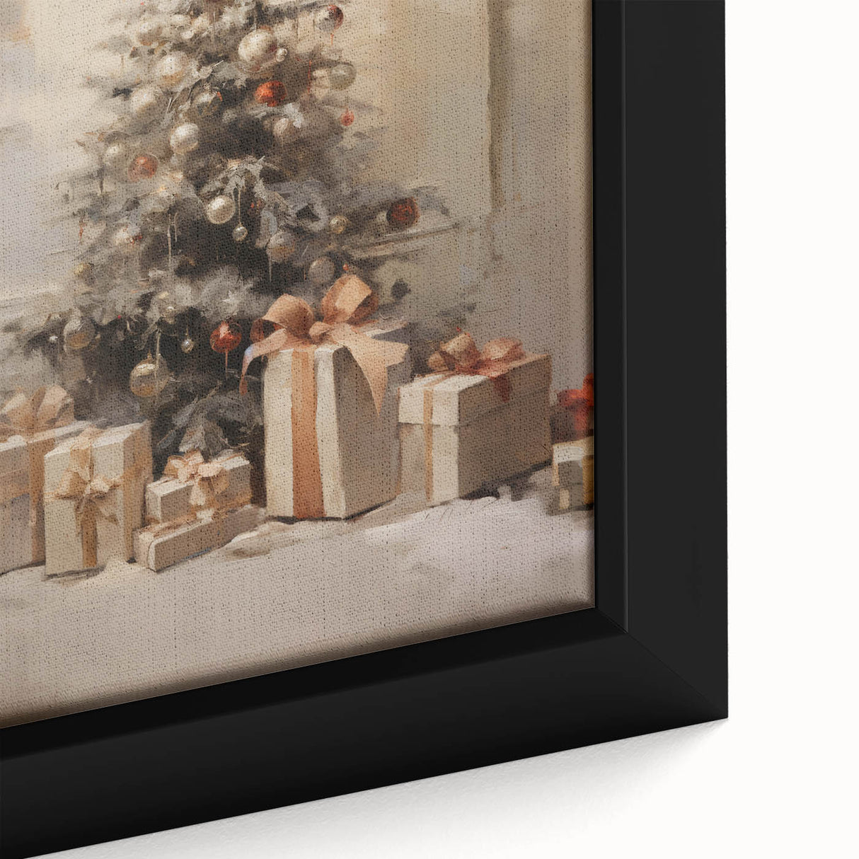 Elegant Christmas Wall Art – Festive Tree & Gift Holiday Decor