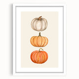 Stacked Pumpkins Halloween Canvas Art - Spooky Wall Decorations
