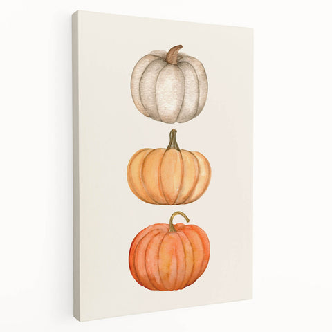 Stacked Pumpkins Halloween Canvas Art - Spooky Wall Decorations