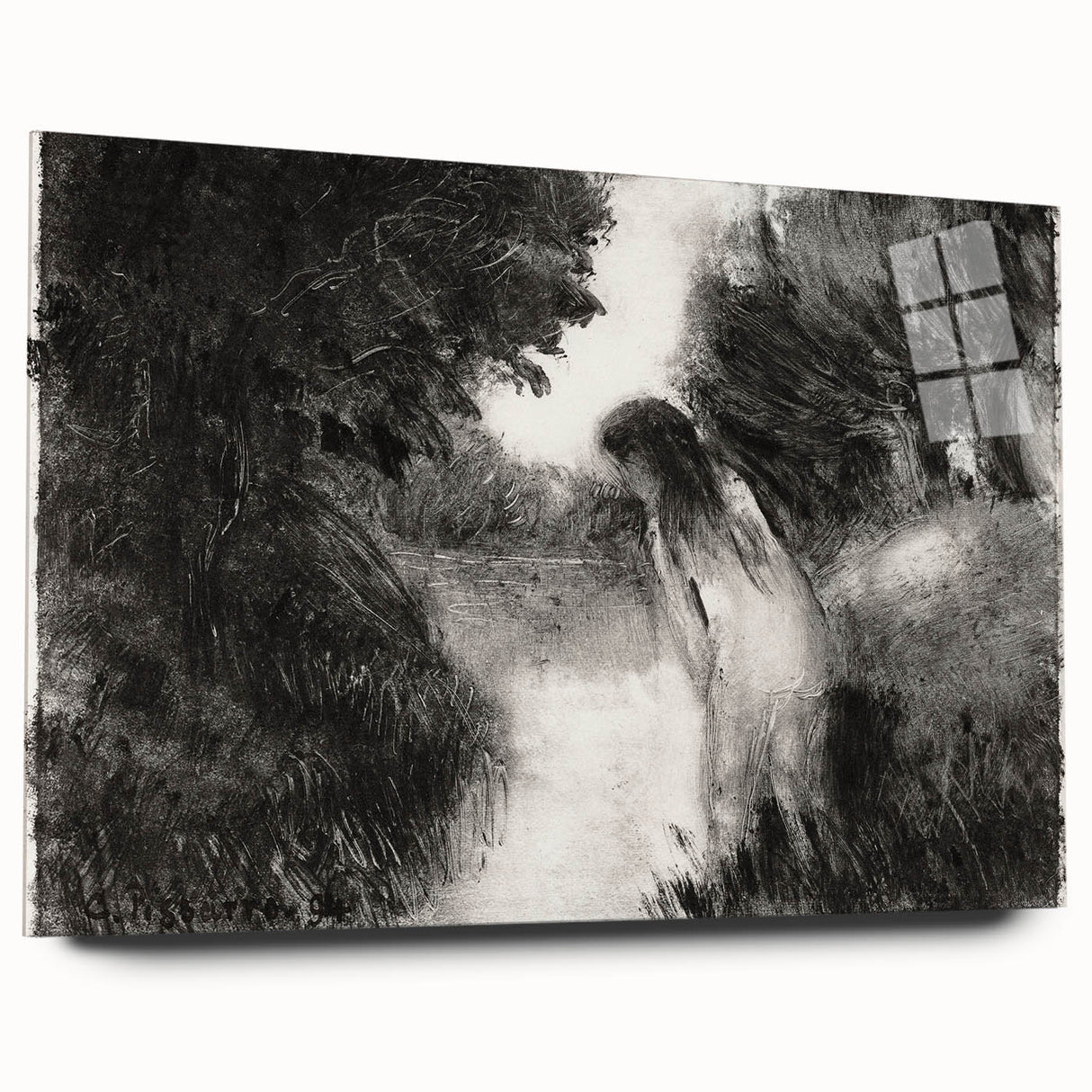 Mystical Impressionism Wall Art - A Bather by Camille Pissarro