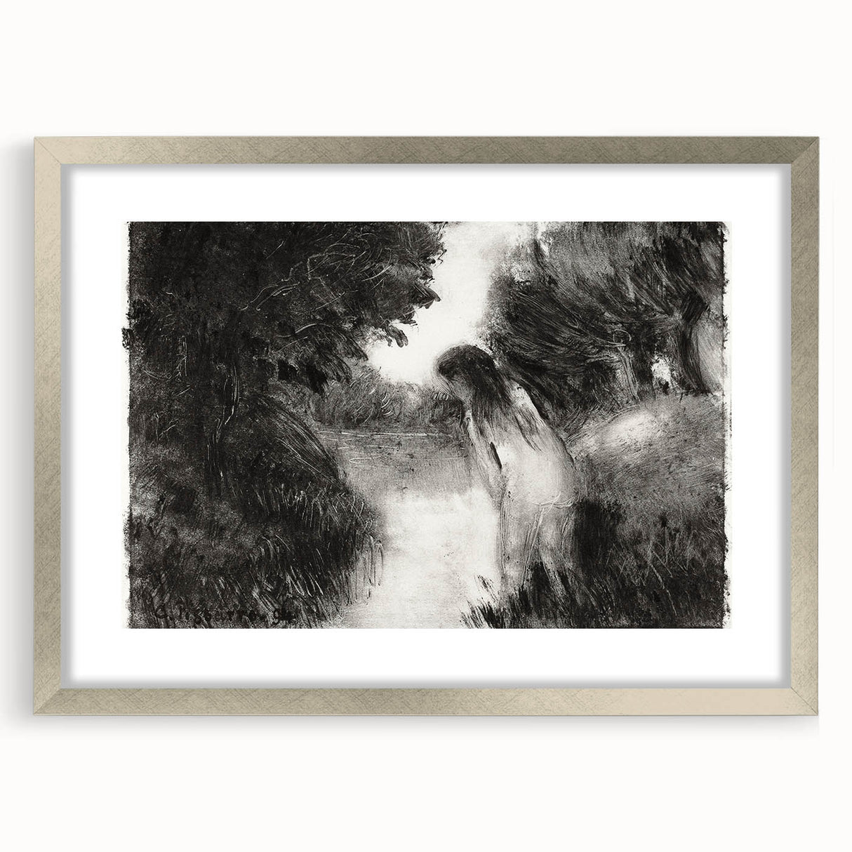 Mystical Impressionism Wall Art - A Bather by Camille Pissarro