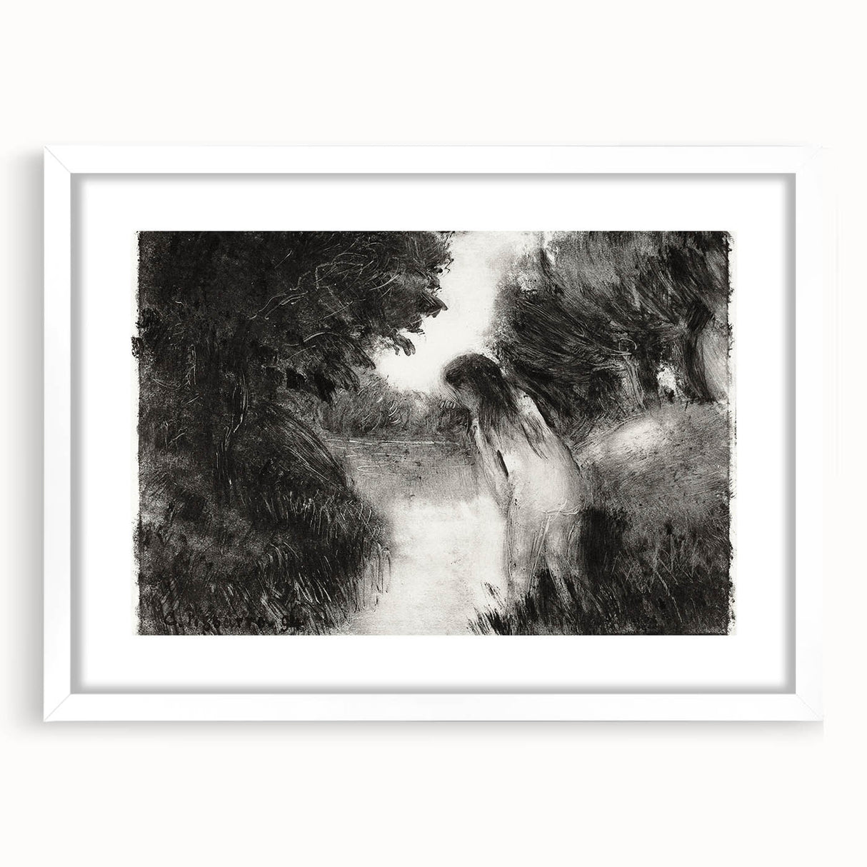 Mystical Impressionism Wall Art - A Bather by Camille Pissarro