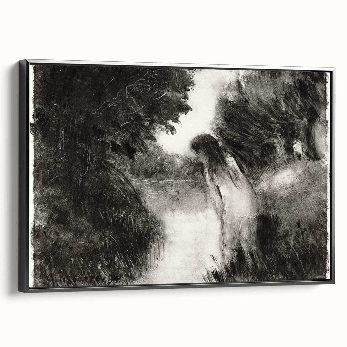 Mystical Impressionism Wall Art - A Bather by Camille Pissarro